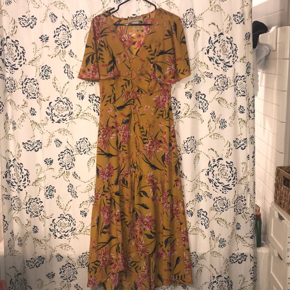 Hi-lo Flying Tomato Mustard Summer Dress NWOT